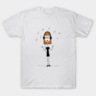 Headphones Girl T-Shirt
